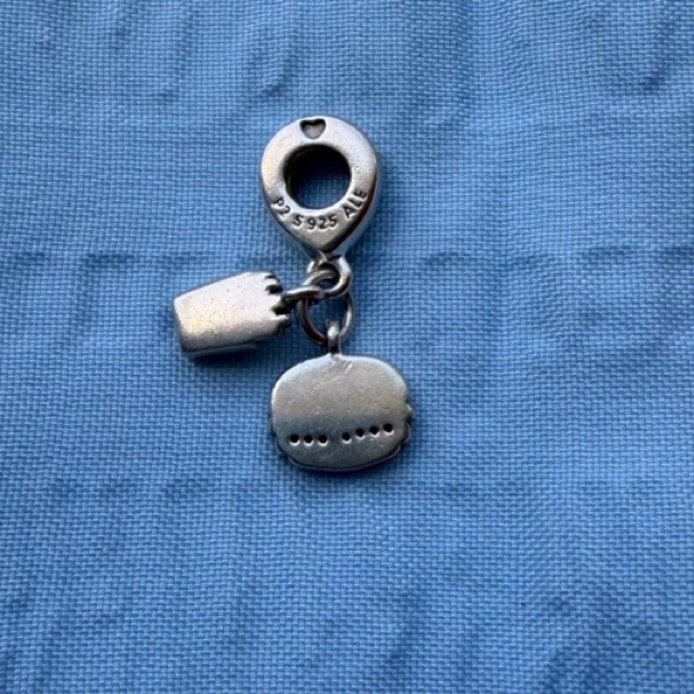 Pandora 925 Silver Burger & Fries Charm - Picture 3 of 4